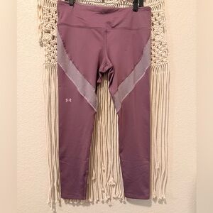 Under Armour Mauve Leggings XL – Women’s Two-Tone Accent Workout & Activewear